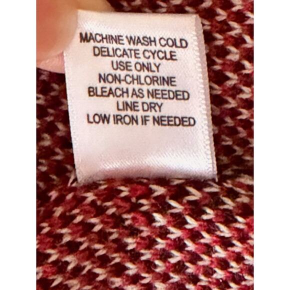 Birch NY Red Black Plaid Open Front Longline Cardigan Sweater – Size L - Picture 7 of 7